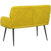 Dvivietė sofa su metalinėmis kojelėmis 2 vietos Geltona Aksomas