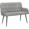 Dvivietė sofa su metalinėmis kojelėmis 2 vietos Šviesiai pilka