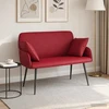 Dvivietė sofa su metalinėmis kojelėmis 2 vietos Vyno raudona