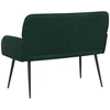 Dvivietė sofa su metalinėmis kojelėmis 2 vietos Tamsiai žalia