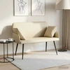 Dvivietė sofa su metalinėmis kojelėmis 2 vietos Kreminė