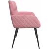 Dvivietė sofa su metalinėmis kojelėmis 2 vietos Rožinė Aksomas