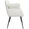 Dvivietė sofa su metalinėmis kojelėmis 2 vietos Balta