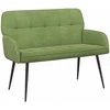 Dvivietė sofa su metalinėmis kojelėmis 2 vietos Šviesiai žalia