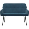 Dvivietė sofa su metalinėmis kojelėmis 2 vietos Mėlyna Aksomas