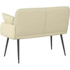 Dvivietė sofa su metalinėmis kojelėmis 2 vietos Kreminė