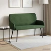 Dvivietė sofa su metalinėmis kojelėmis 2 vietos Tamsiai žalia