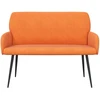 Dvivietė sofa su metalinėmis kojelėmis 2 vietos Oranžinė