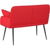 Dvivietė sofa su metalinėmis kojelėmis 2 vietos Raudona