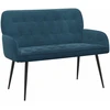 Dvivietė sofa su metalinėmis kojelėmis 2 vietos Mėlyna Aksomas
