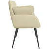 Dvivietė sofa su metalinėmis kojelėmis 2 vietos Kreminė
