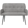 Dvivietė sofa su metalinėmis kojelėmis 2 vietos Šviesiai pilka