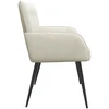 Dvivietė sofa su metalinėmis kojelėmis 2 vietos Kreminė Aksomas
