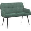 Dvivietė sofa su metalinėmis kojelėmis 2 vietos Jūrinė žalia