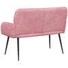 Dvivietė sofa su metalinėmis kojelėmis 2 vietos Rožinė Aksomas