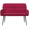 Dvivietė sofa su metalinėmis kojelėmis 2 vietos Vyno raudona