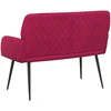 Dvivietė sofa su metalinėmis kojelėmis 2 vietos Vyno raudona