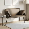 Dvivietė sofa su metalinėmis kojelėmis 2 vietos Pilka