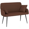 Dvivietė sofa su metalinėmis kojelėmis 2 vietos Ruda