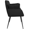 Dvivietė sofa su metalinėmis kojelėmis 2 vietos Juoda
