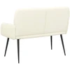 Dvivietė sofa su metalinėmis kojelėmis 2 vietos Kreminė