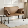 Dvivietė sofa su metalinėmis kojelėmis 2 vietos Kapučino