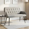 Dvivietė sofa su metalinėmis kojelėmis 2 vietos Šviesiai pilka