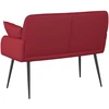 Dvivietė sofa su metalinėmis kojelėmis 2 vietos Vyno raudona