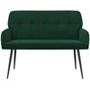Dvivietė sofa su metalinėmis kojelėmis 2 vietos Tamsiai žalia