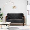 Dvivietė sofa su pagalvėlėmis, juoda, 110 cm, aksomas