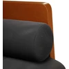 Dvivietė sofa su pagalvėlėmis, juoda, 110 cm, aksomas