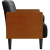 Dvivietė sofa su pagalvėlėmis, juoda, 110 cm, aksomas