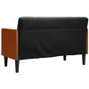 Dvivietė sofa su pagalvėlėmis, juoda, 110 cm, aksomas