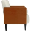 Dvivietė sofa su pagalvėlėmis, kreminės spalvos, 110 cm, aksomas