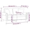 Dvivietė sofa su pagalvėlėmis, rožinės spalvos, 120cm, aksomas