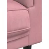 Dvivietė sofa su pagalvėlėmis, rožinės spalvos, aksomas