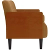 Dvivietė sofa su pagalvėlėmis, ruda, 110 cm, aksomas