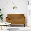 Dvivietė sofa su pagalvėlėmis, ruda, 110 cm, aksomas