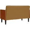 Dvivietė sofa su pagalvėlėmis, ruda, 110 cm, aksomas