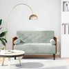 Dvivietė sofa su pagalvėlėmis, šviesiai pilka, 110 cm, aksomas