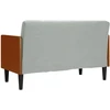 Dvivietė sofa su pagalvėlėmis, šviesiai pilka, 110 cm, aksomas