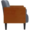 Dvivietė sofa su pagalvėlėmis, tamsiai pilka, 110 cm, aksomas