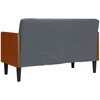 Dvivietė sofa su pagalvėlėmis, tamsiai pilka, 110 cm, aksomas