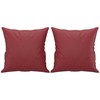 Dvivietė sofa su pagalvėlėmis, vyno, 140cm, dirbtinė oda