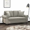 Dvivietė sofa su pagalvėmis, šviesiai pilka, 120cm, aksomas