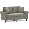 Dvivietė sofa su pagalvėmis, šviesiai pilka, 120cm, aksomas