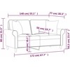 Dvivietė sofa su pagalvėmis, tamsiai pilka, 140cm, audinys