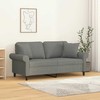 Dvivietė sofa su pagalvėmis, tamsiai pilka, 140cm, audinys