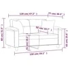 Dvivietė sofa su pagalvėmis, taupe, 120cm, mikropluošto audinys