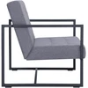 Dvivietė sofa su porankiais, šviesiai pilka, plienas ir audinys